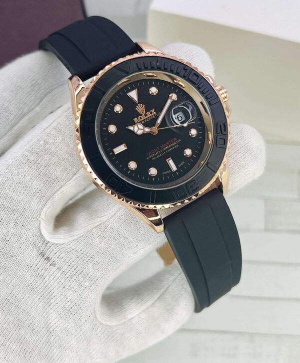 Yacht Master Rolex Men’s Watch – Date, Rubber Strap, Buzzer by Shopizea