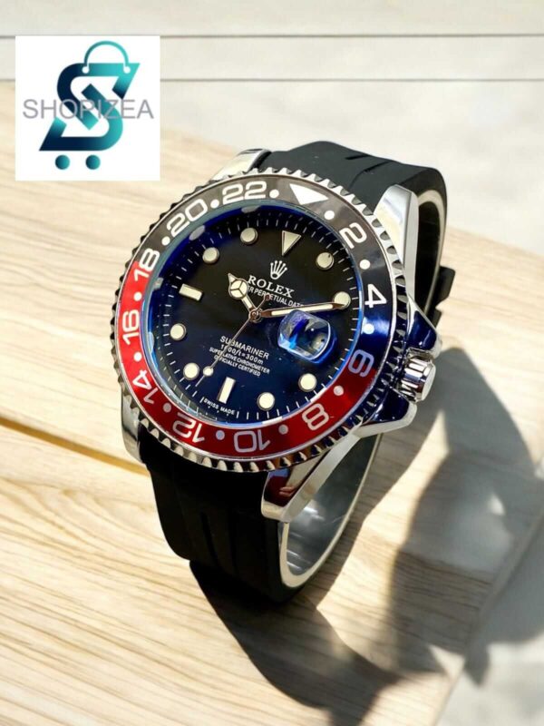 Rolex Men’s Submariner Watch – Date Function, Rubber Strap by Shopizea