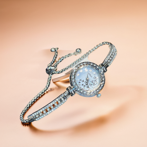 Crown Ladies Bracelet Watch – Silver & Rose Gold by Shopizea - Image 4