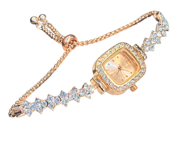 Crown Ladies Bracelet Watch – Silver & Rose Gold by Shopizea
